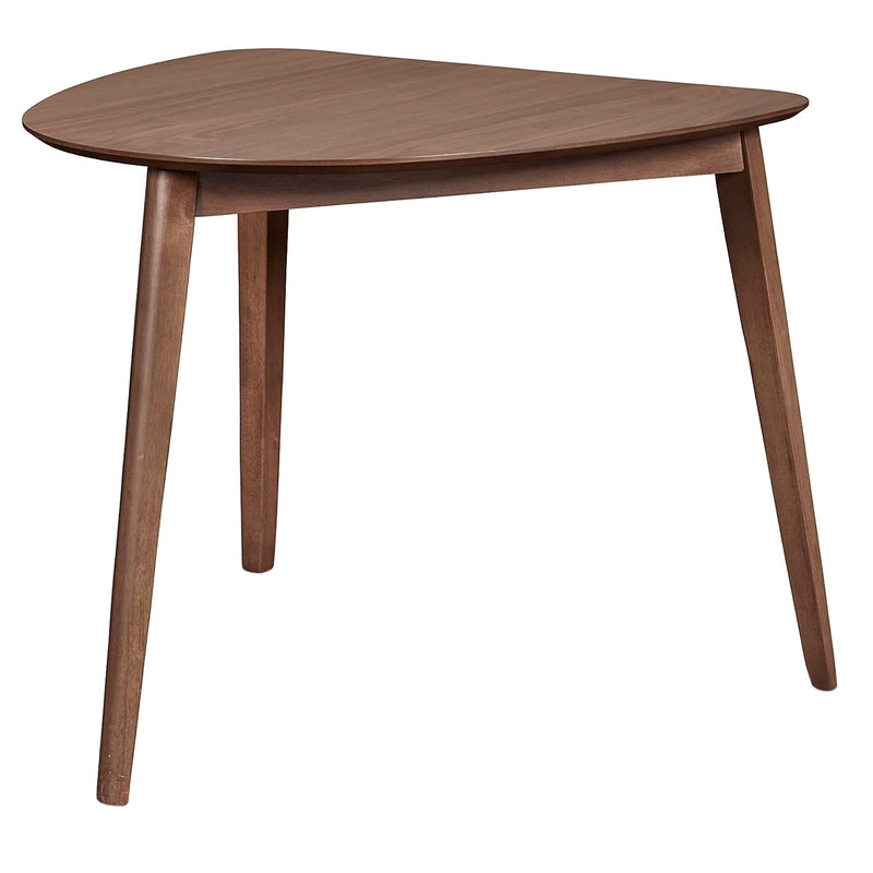 New Classic Furniture Oscar Triangular Tapered Legged Veneer Top Corner Table