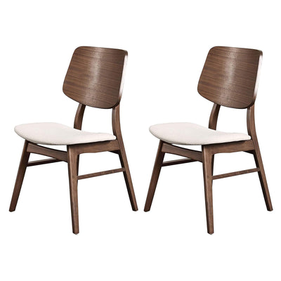 New Classic Furniture Oscar Wooden Oval Back Dining Chairs, Walnut (Set of 2)