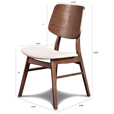 New Classic Furniture Oscar Wooden Oval Back Dining Chairs, Walnut (2pc) (Used) - VMInnovations