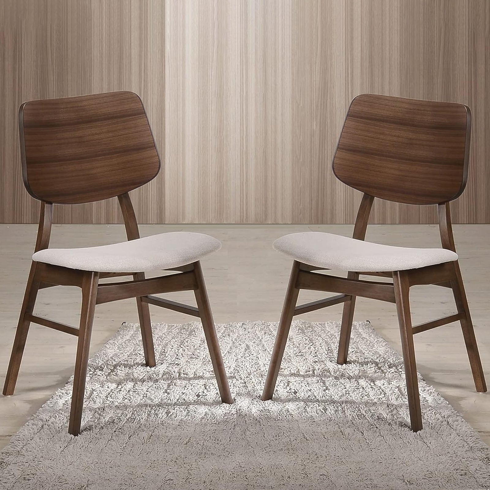 New Classic Furniture Oscar Wooden Oval Back Dining Chairs, Walnut (2pc) (Used) - VMInnovations