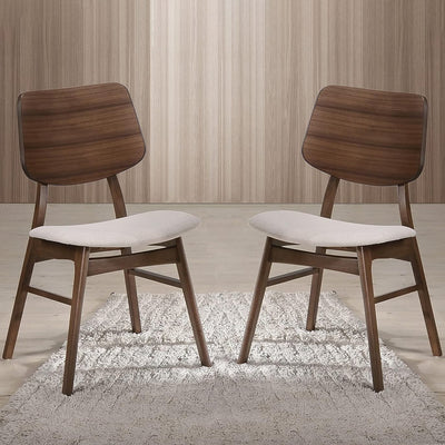 New Classic Furniture Oscar Wooden Oval Back Chairs, Walnut (Set of 2)(Open Box)