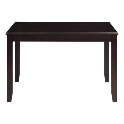New Classic Furniture Gia Dining Collection with 48" Table and 4 Chairs, Ebony - VMInnovations