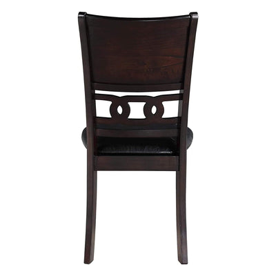 New Classic Furniture Gia Dining Collection with 48" Table and 4 Chairs, Ebony - VMInnovations