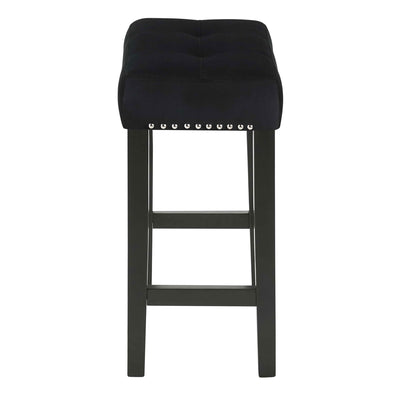 New Furniture Celeste Theater Bar Table with 3 Stools Dining Set,Black(Open Box)