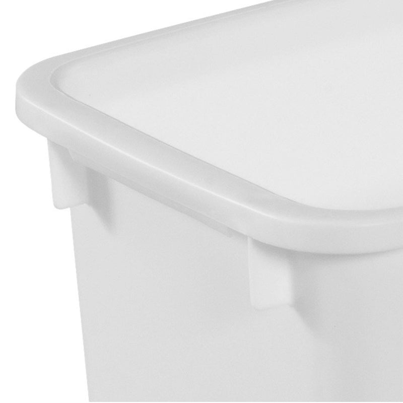 Rubbermaid 21 Qt Traditional Wastebasket Home Trash Can Container, White (Used)