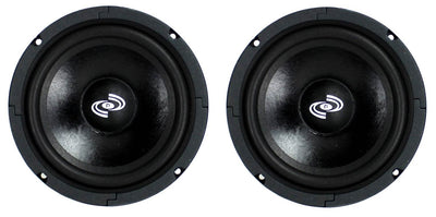 2) Pyle Pro 8 Inch 360 Watt 8-Ohm Black Driver Mid Range Audio Speakers | PDMR8 - VMInnovations
