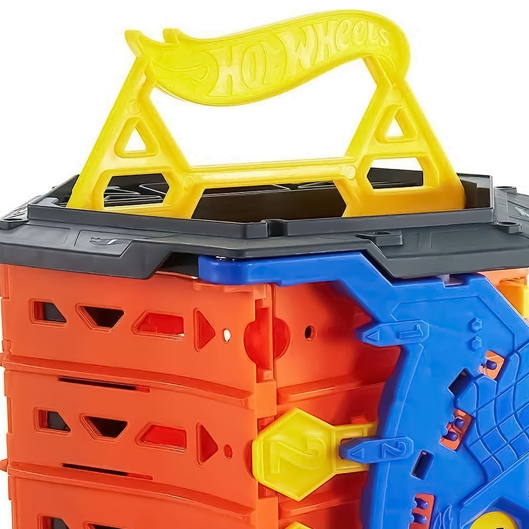Mattel Hot Wheels 5 Lane Collapsible Roll Out Raceway Set, Multicolor (Open Box)