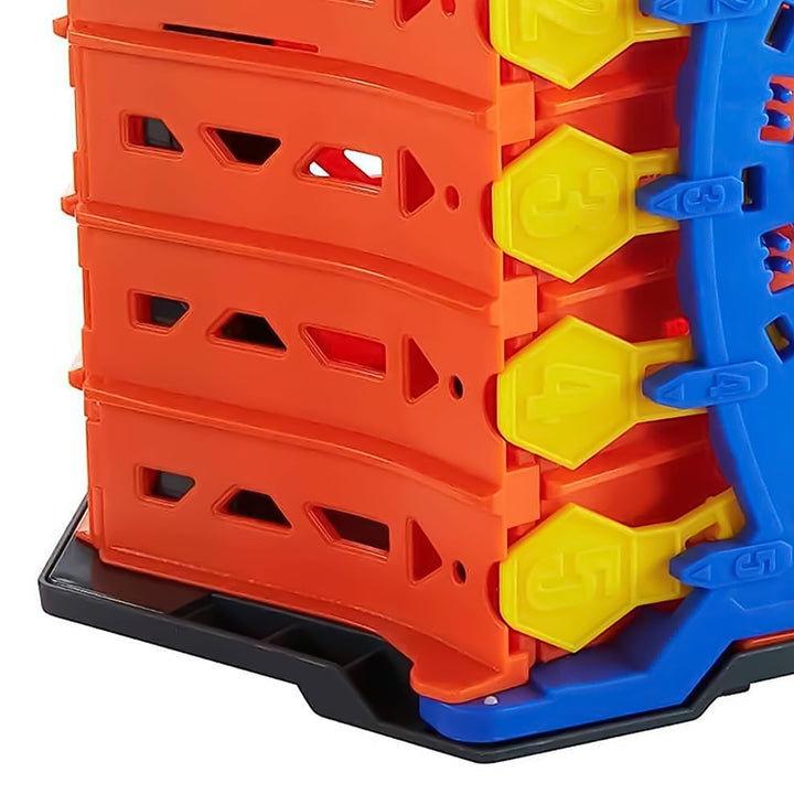 Mattel Hot Wheels 5 Lane Collapsible Roll Out Raceway Track Set, Multicolor