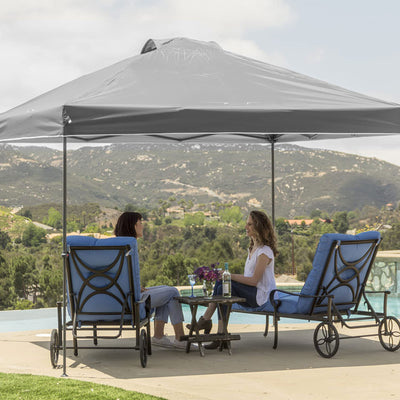 Crown Shades 10’ x 10’ Instant Pop Up Folding Shade Canopy with Carry Bag, Grey - VMInnovations