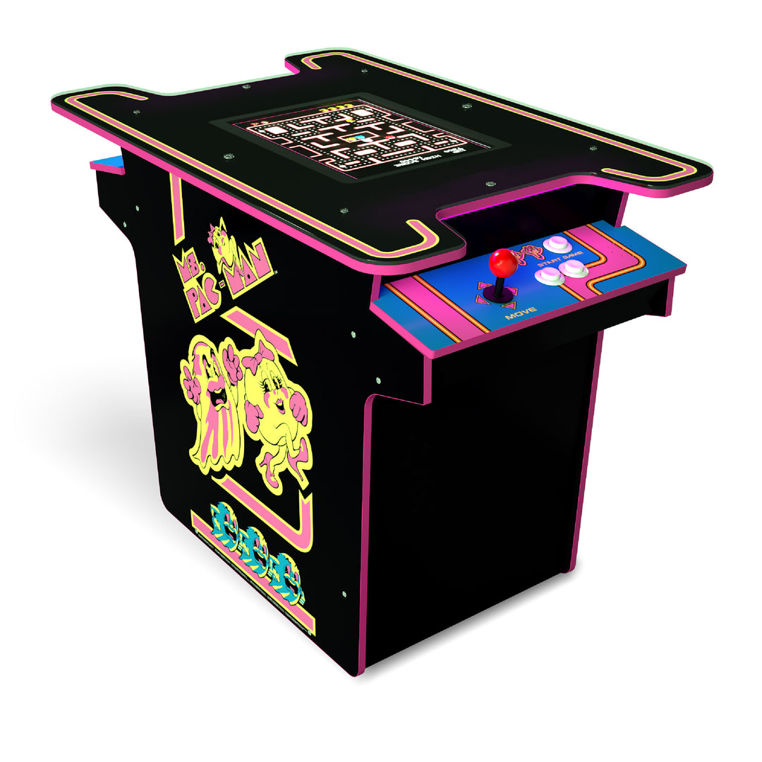 Arcade1UP Ms. PAC-MAN Head-to-Head 12 in 1 Arcade Table, Black Edition(Open Box)