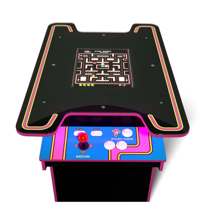 Arcade1UP Ms. PAC-MAN Head-to-Head 12 in 1 Arcade Table, Black Series Edition