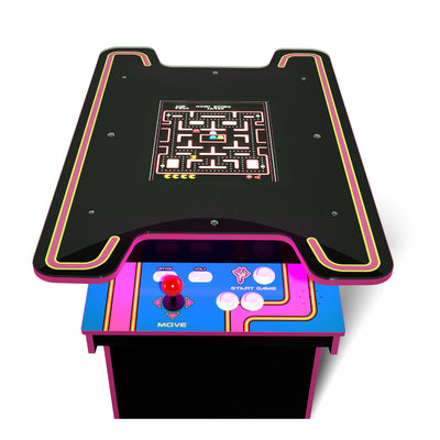 Arcade1UP Ms.PAC-MAN Head-to-Head 12 in 1 Arcade Table, Black Series (Used)