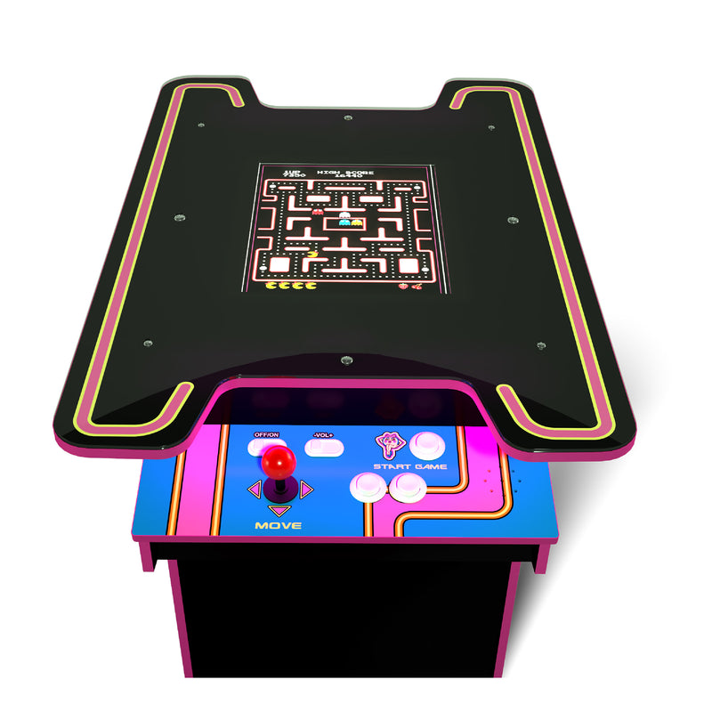 Arcade1UP Ms. PAC-MAN Head-to-Head 12 in 1 Arcade Table, Black Edition(Open Box)