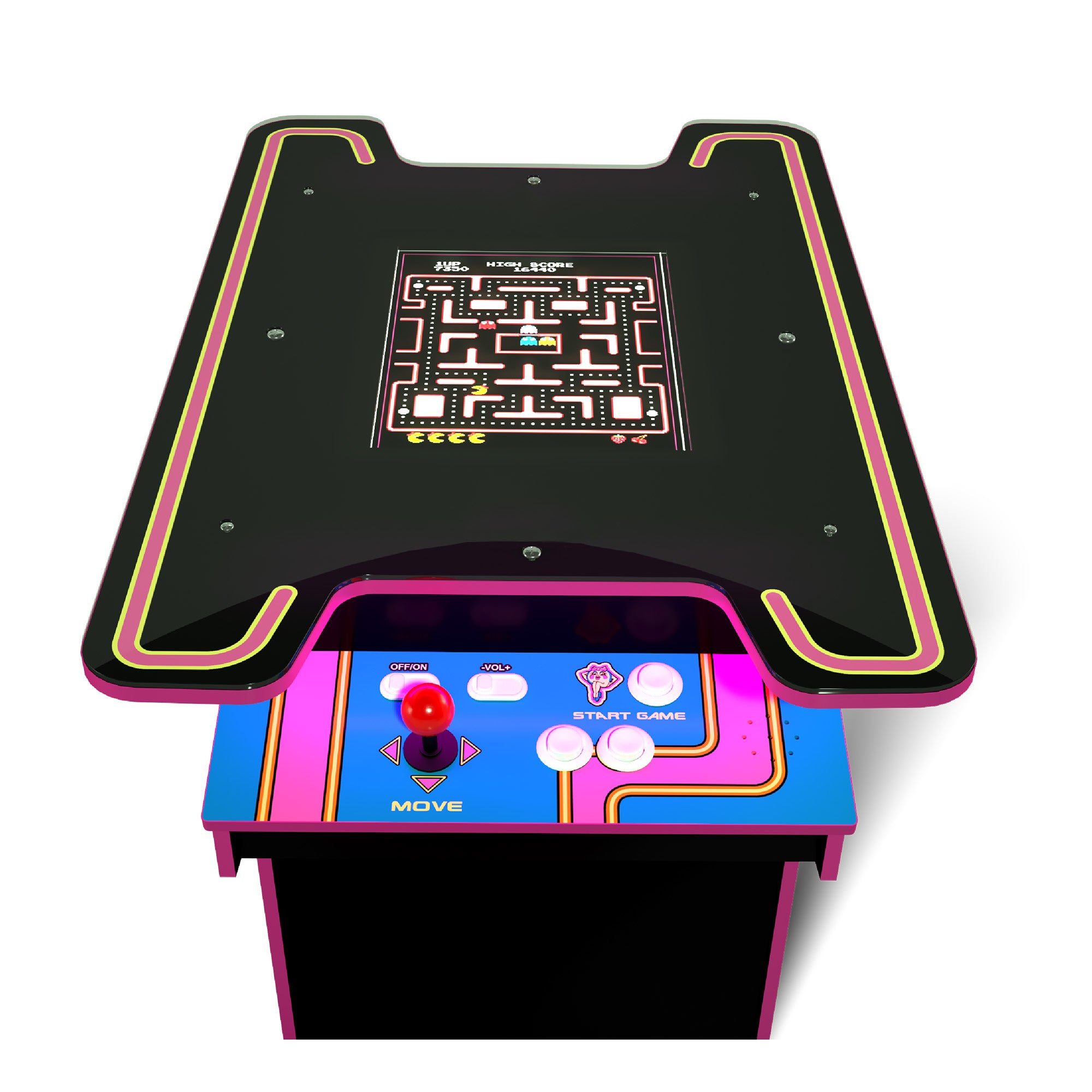 Arcade1UP Ms.PAC-MAN Head-to-Head 12 in 1 Arcade Table, Black Series (For Parts) - VMInnovations