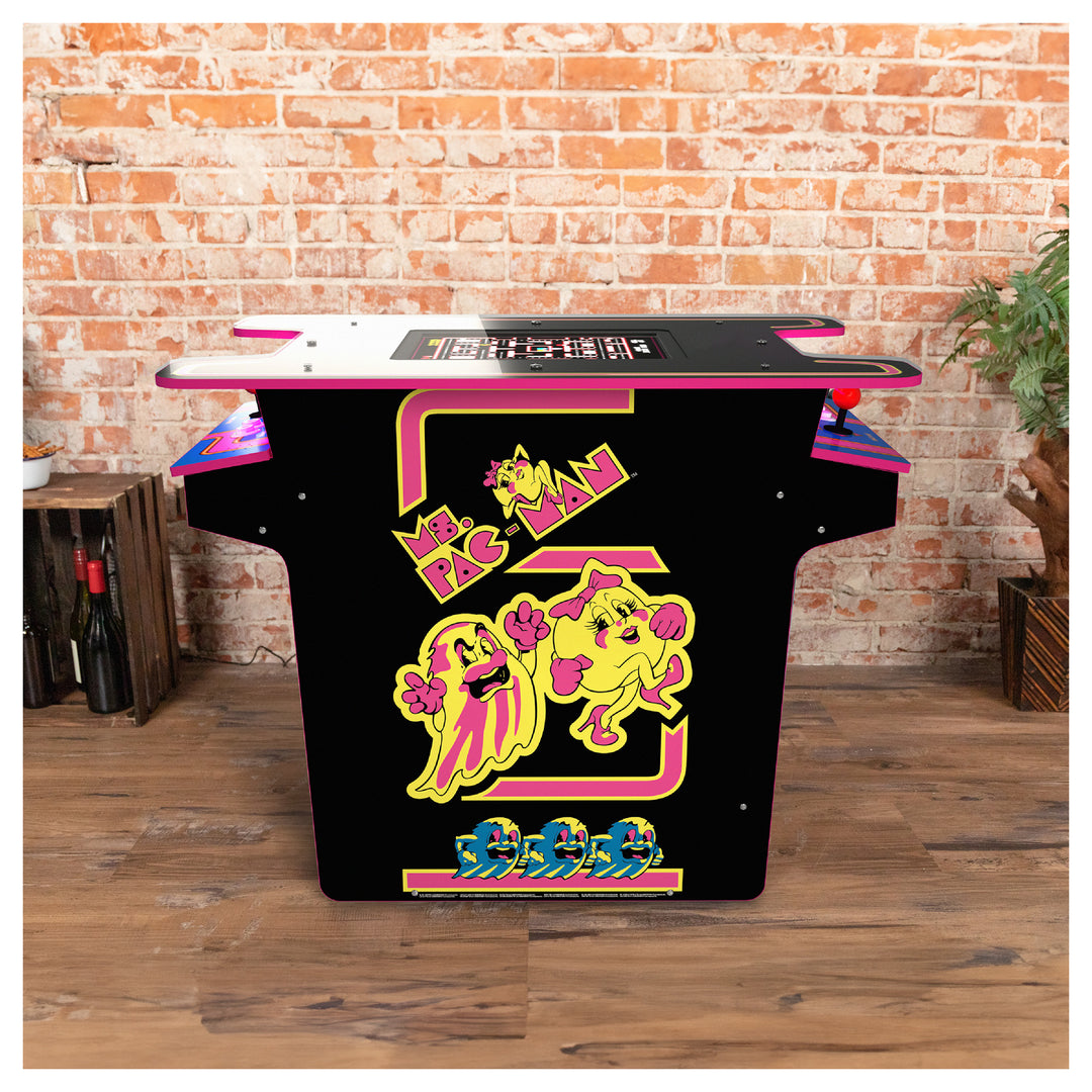 Arcade1UP Ms. PAC-MAN Head-to-Head 12 in 1 Arcade Table, Black Edition(Open Box)