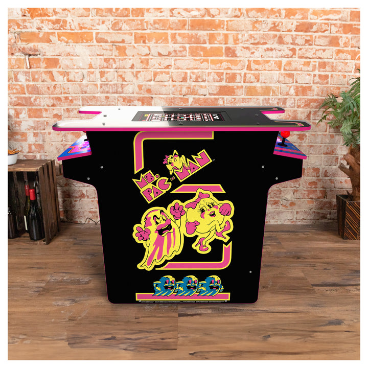 Arcade1UP Ms. PAC-MAN Head-to-Head 12 in 1 Arcade Table, Black Series Edition