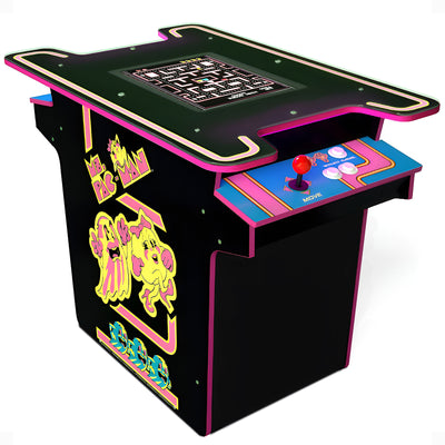 Arcade1UP Ms.PAC-MAN Head-to-Head 12 in 1 Arcade Table, Black Series (Used)