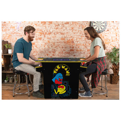 Arcade1UP PAC-MAN Head-to-Head Arcade Table, 12 Games in 1, Black (Open Box)