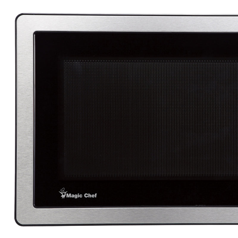 Magic Chef 1000 Watt 1.1 Cubic Ft Digital Touch Microwave, Silver (Used)