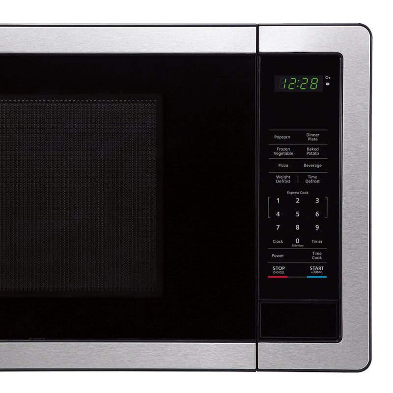 Magic Chef 1000 Watt 1.1 Cubic Ft Digital Touch Microwave, Silver (Used)