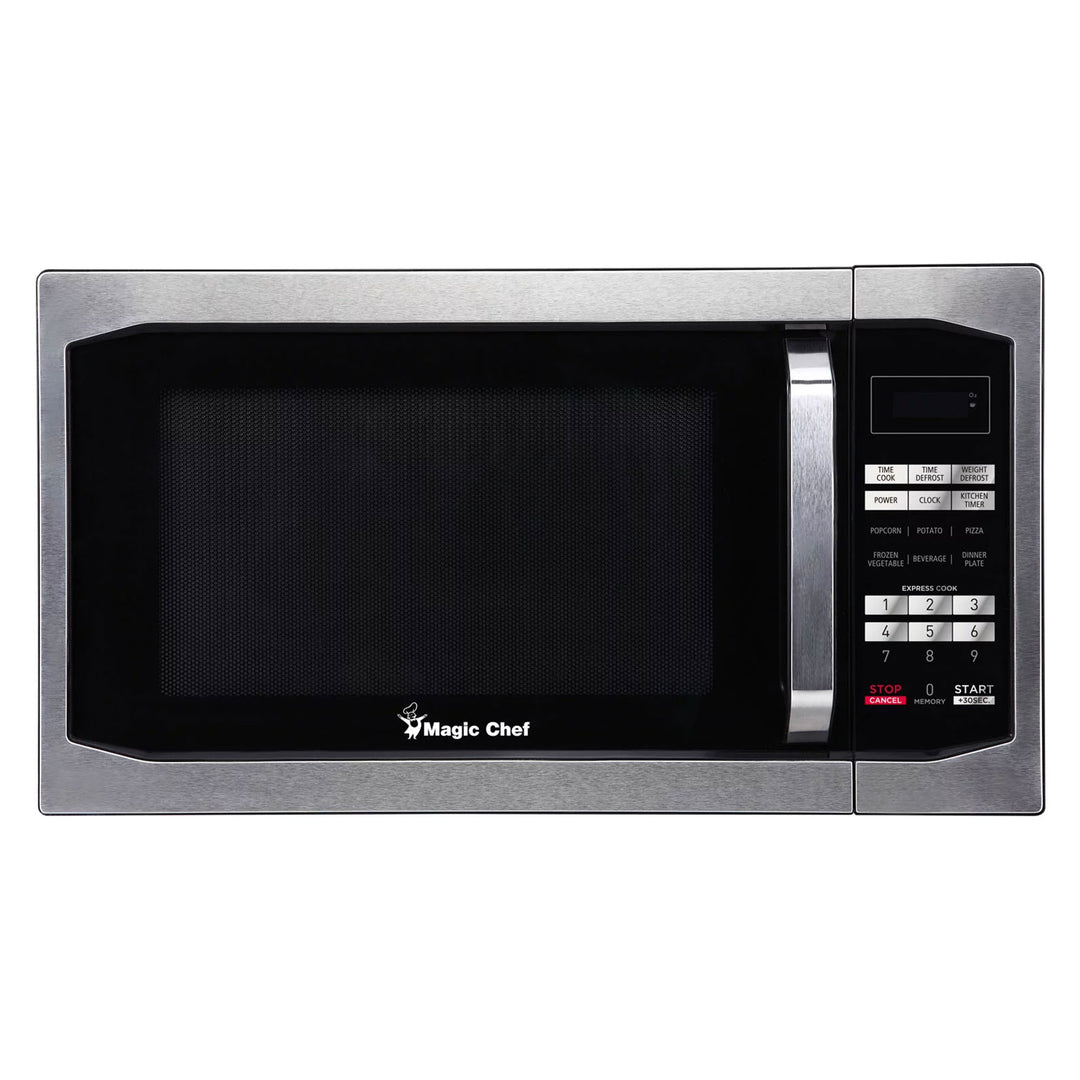 Magic Chef 1100 Watt 1.6 Cubic Feet Digital Microwave, Stainless Steel (Used) - VMInnovations