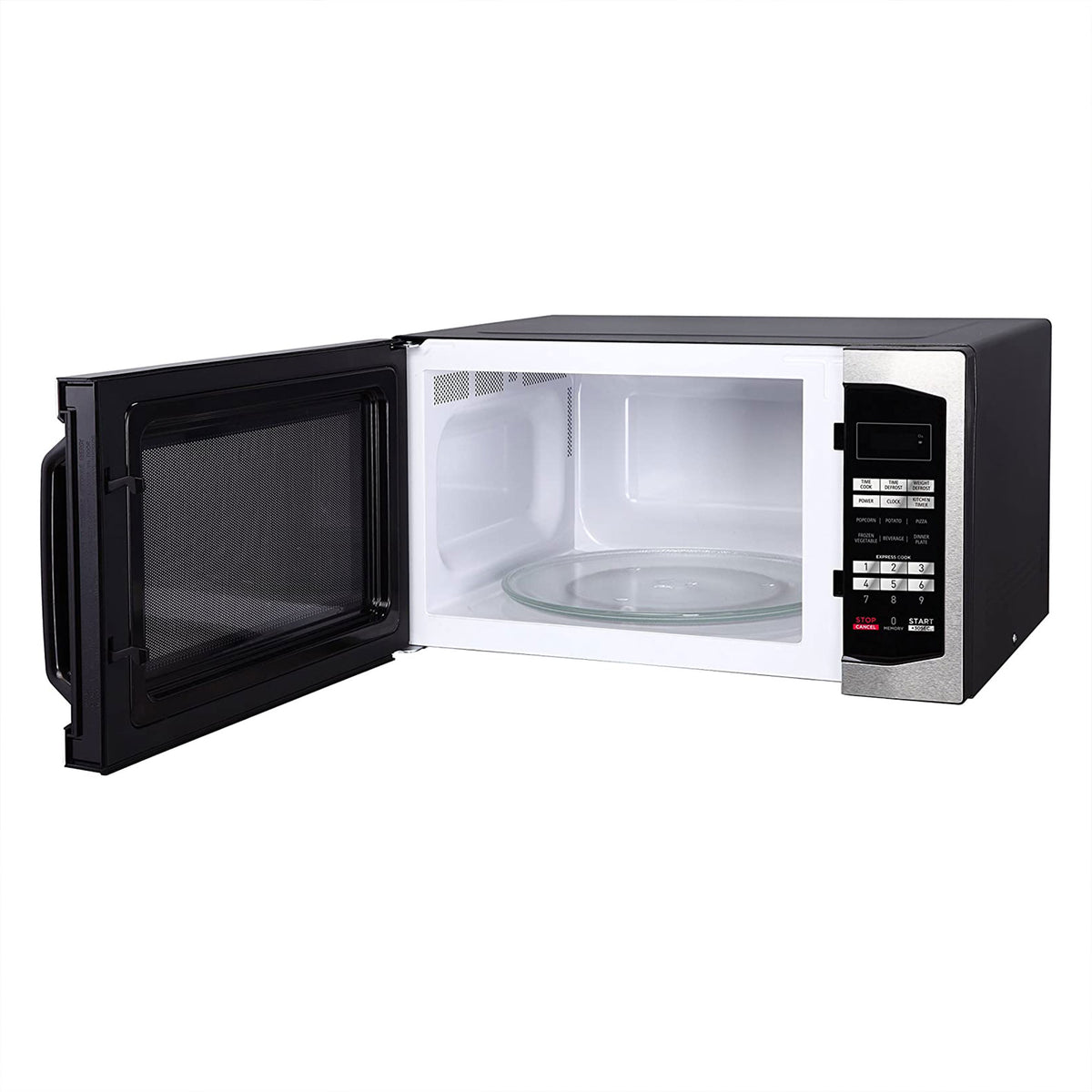 Magic Chef 1100 Watt 1.6 Cubic Feet Digital Microwave, Stainless Steel (Damaged)