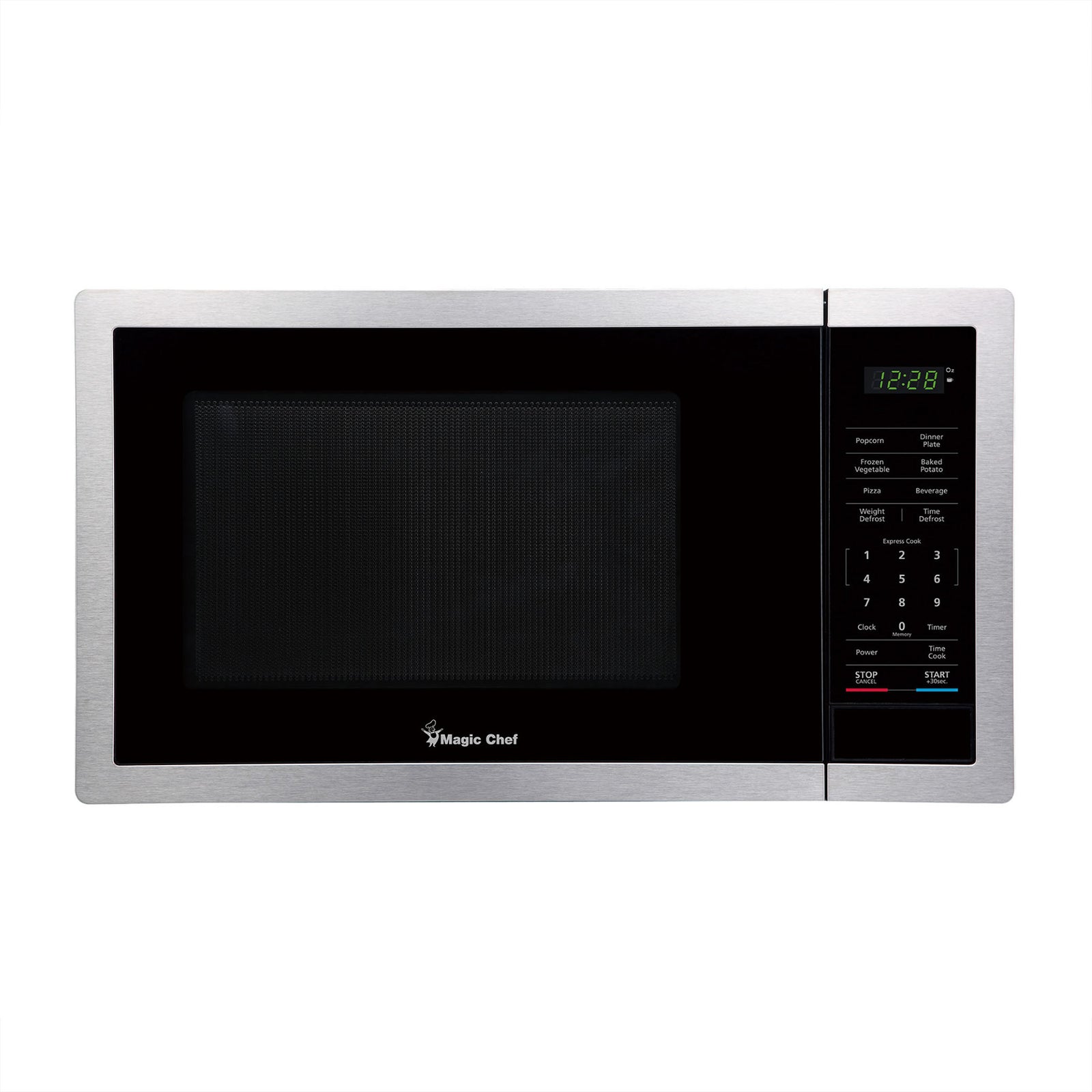 Magic Chef 900 Watt 0.9 Cubic Ft Digital Countertop Microwave, Silver (Open Box) - VMInnovations