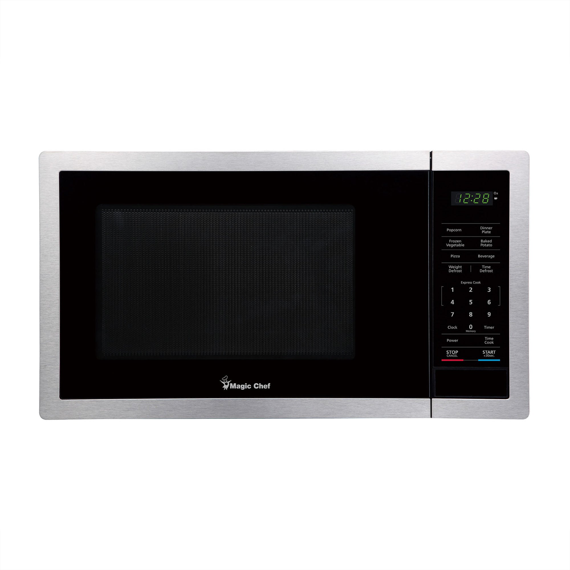 Magic Chef 900 Watt 0.9 Cubic Feet Digital Touch Microwave, Silver (For Parts) - VMInnovations