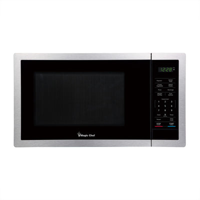 Magic Chef 900 Watt 0.9 Cubic Feet Digital Touch Microwave, Silver (For Parts) - VMInnovations