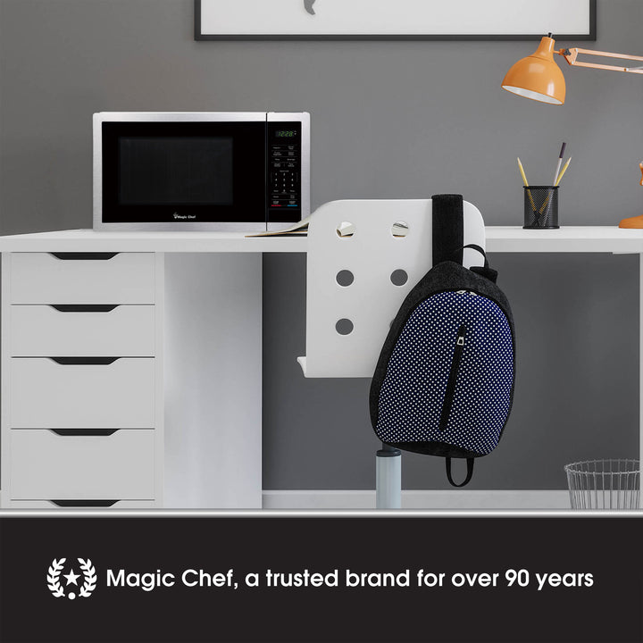Magic Chef 900 Watt 0.9 Cu Ft Digital Touch Small Countertop Microwave, Silver - VMInnovations
