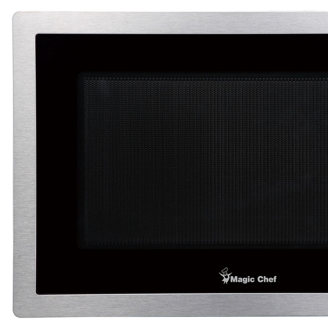 Magic Chef 900 Watt 0.9 Cubic Ft Digital Countertop Microwave, Silver (Open Box)