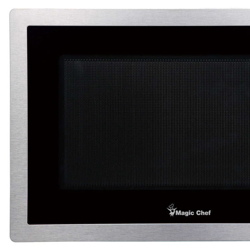 Magic Chef 900 Watt 0.9 Cubic Feet Digital Touch Microwave, Silver (For Parts)