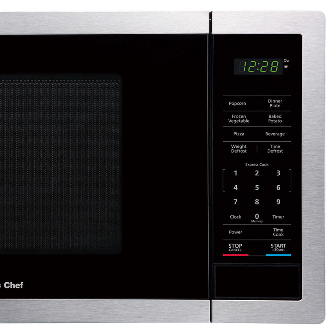 Magic Chef 900 Watt 0.9 Cu Ft Digital Touch Small Countertop Microwave, Silver