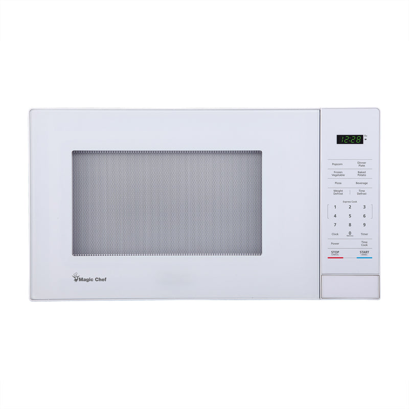 Magic Chef 1000 W 1.1 Cu Ft Digital Touch Countertop Microwave, White (Open Box)