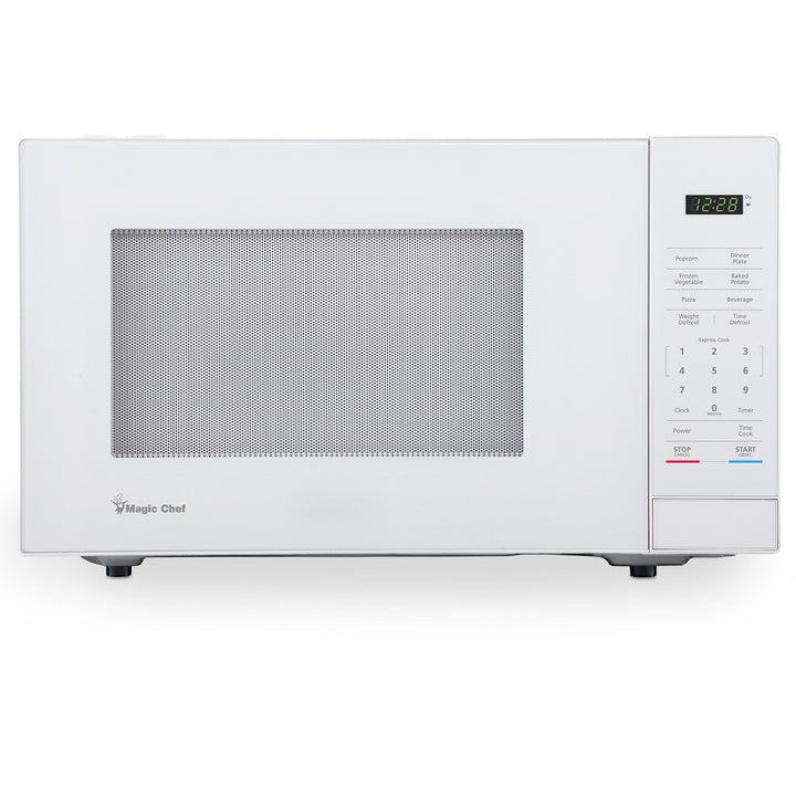 Magic Chef 1000 W 1.1 Cu Ft Digital Touch Countertop Microwave, White (Open Box)