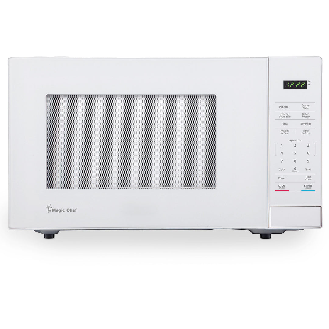 Magic Chef 1000 W 1.1 Cu Ft Digital Touch Countertop Microwave, White (Open Box)