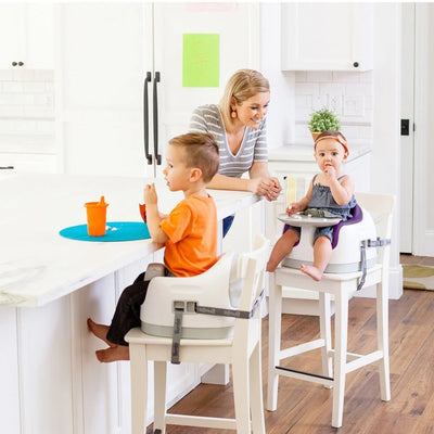 Bumbo Baby Toddler Soft Foam 3 in 1 Multi Seat with Tray and Buckle Straps, Plum - VMInnovations
