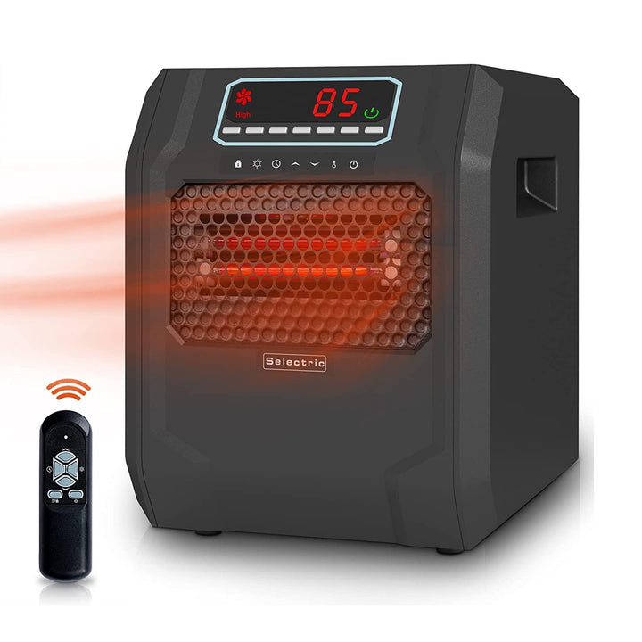 VOLTORB Portable Electric Space Heater w/Remote Control & Fan Only Mode, Black