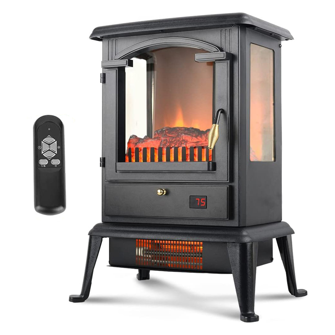 VOLTORB Freestanding Electric Fireplace Heater Stove w/Remote Control (Open Box)