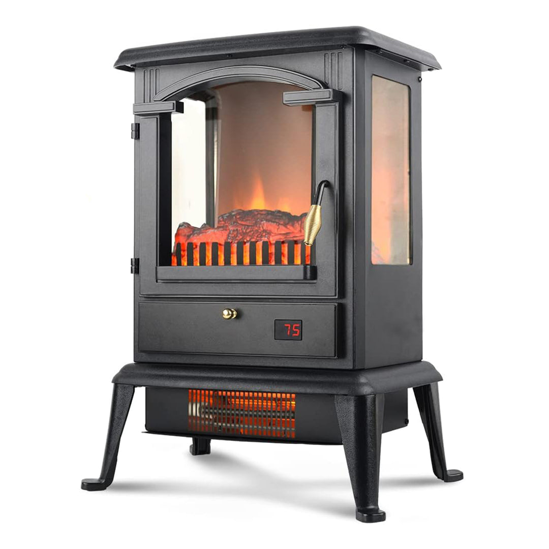 VOLTORB Freestanding Electric Fireplace Heater Stove w/Remote Control (Open Box)