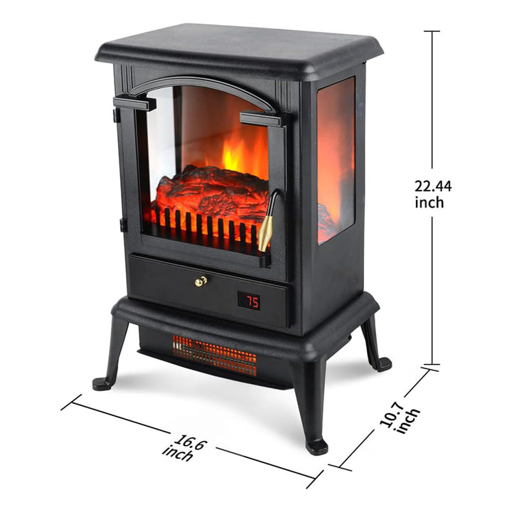 VOLTORB Freestanding Electric Fireplace Heater Stove w/Remote Control (Open Box)