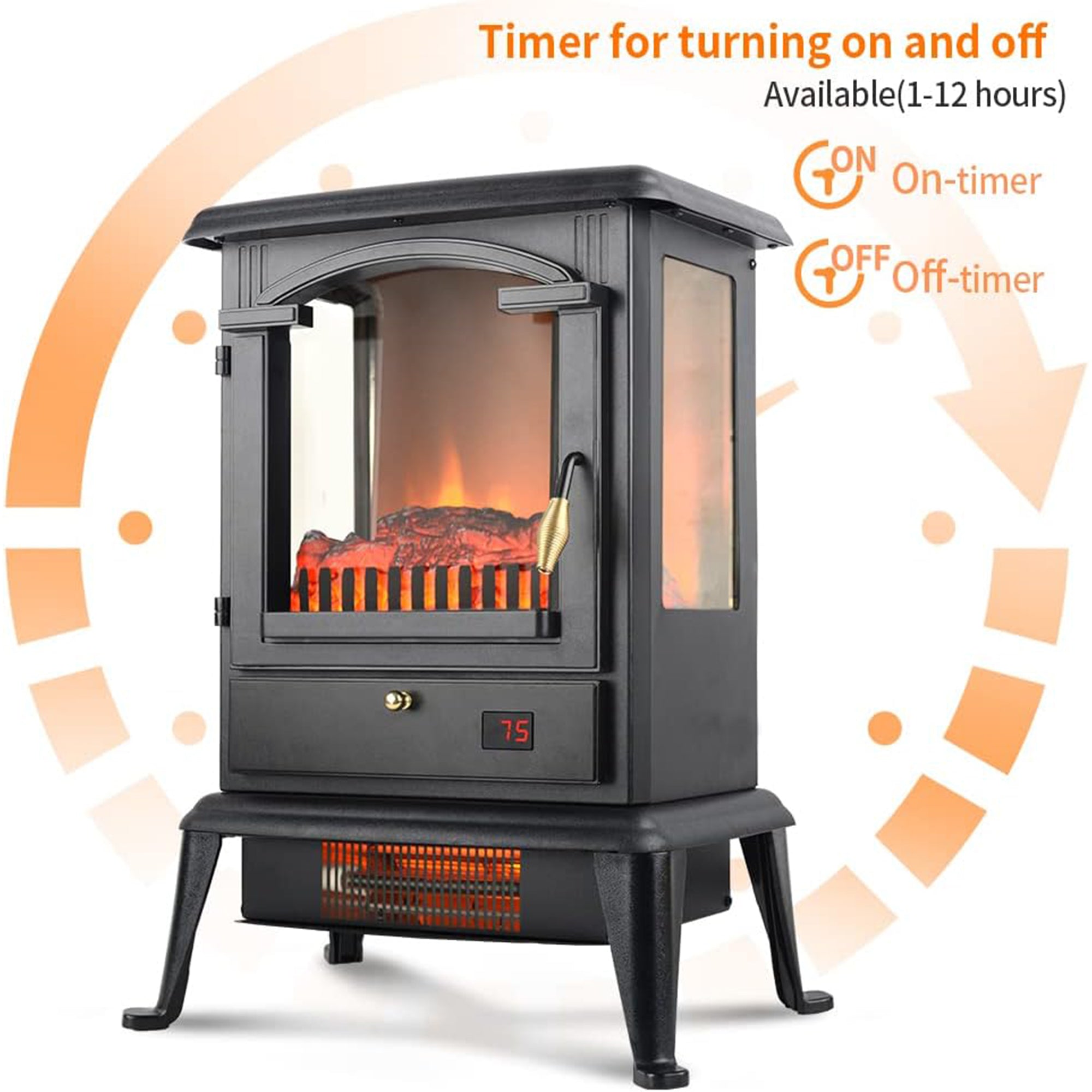 VOLTORB Portable Electric Fireplace Heater Stove w/Remote Control (Used) - VMInnovations