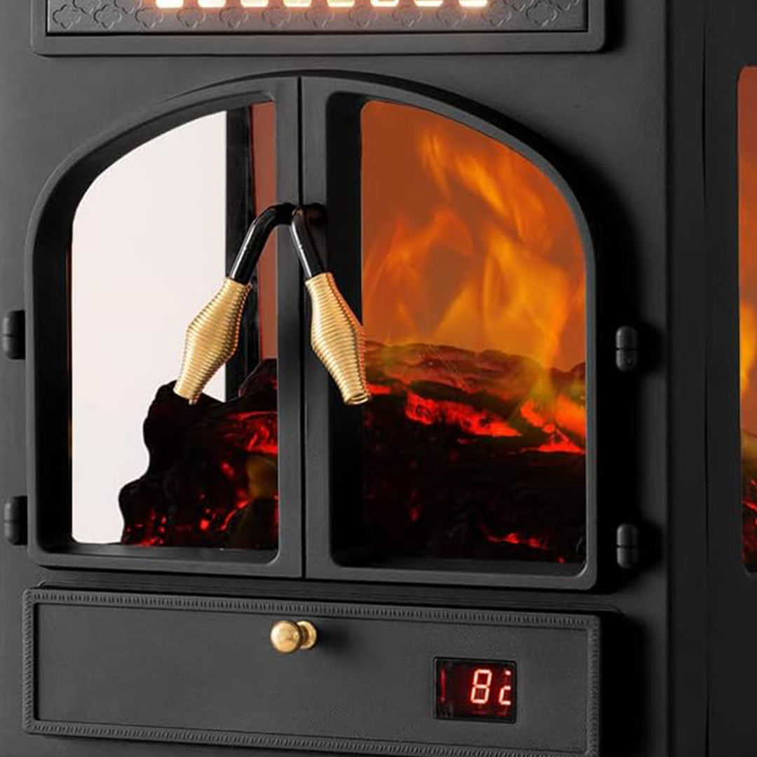 selectric Freestanding Electric Fireplace Heater w/ Remote, Black (For Parts) - VMInnovations