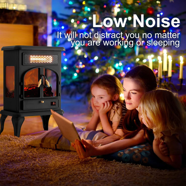 selectric Freestanding Electric Fireplace Heater w/ Remote, Black (For Parts) - VMInnovations