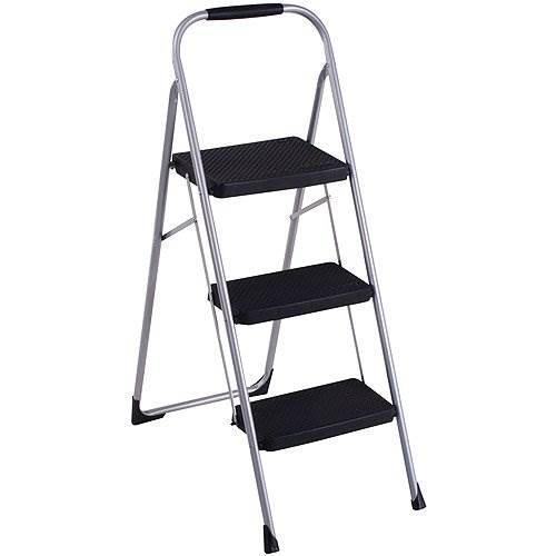 Cosco Folding Three-Step Slip-Resistant Stool Ladder (Open Box) - VMInnovations