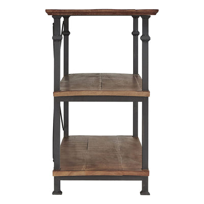 Homelegance Rustic Modern Wood Metal Sofa Table TV Stand Console Unit, Black