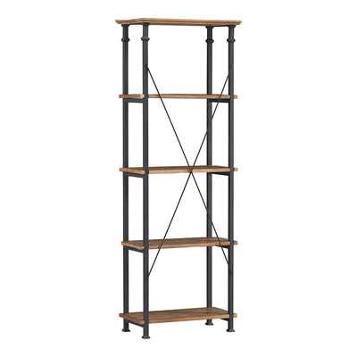 Homelegance Rustic Wood Metal Living Room 4 Tier Bookcase Shelf (For Parts)