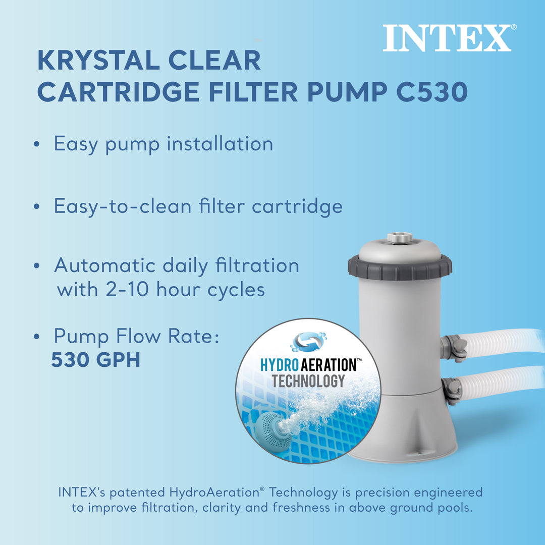 Intex 12 x 30 Metal Frame Set Swimming Pool w/ Filter Pump (Open Box) (3 Pack)