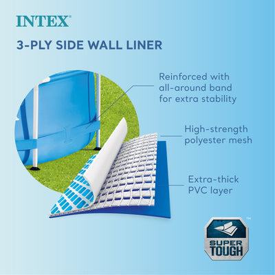 Intex 12 x 30 Metal Frame Set Swimming Pool w/ Filter Pump (Open Box) (3 Pack) - VMInnovations