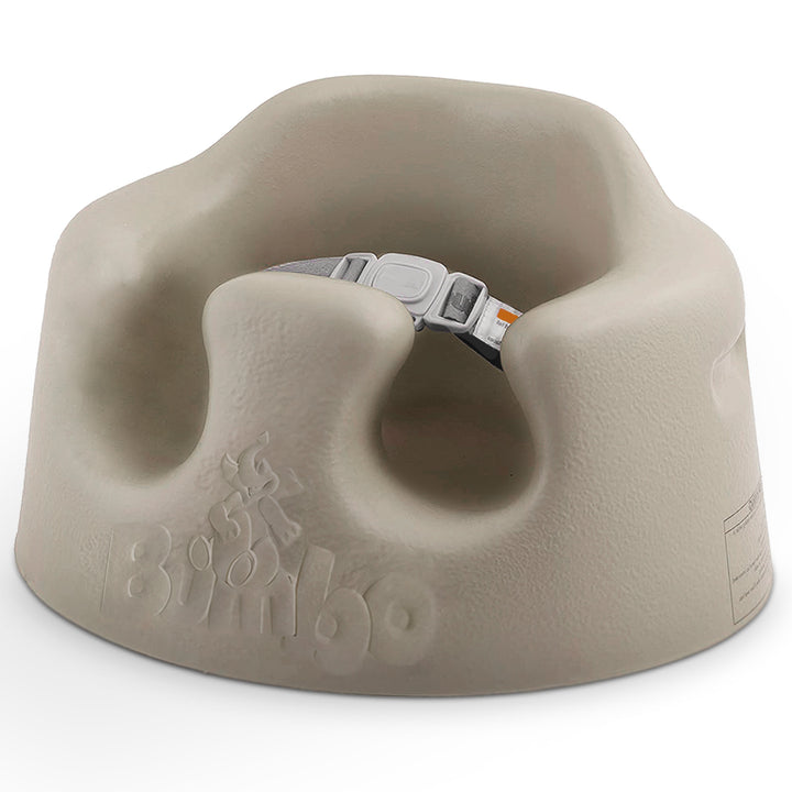 Bumbo Infant Floor Seat Baby Sit Up Chair with Adjustable Safety Harness, Taupe